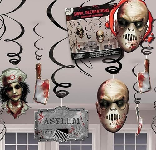 12 Wirbel-Deckenhänger * HORROR ANSTALT * als Deko für Halloween und Party | Asylum Grusel Mottoparty Dekoration 12 Wirbel-Deckenhänger * HORROR ANSTALT * als Deko für Halloween und Party | Asylum Grusel Mottoparty Dekoration von Carpeta