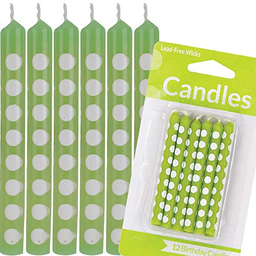12 grüne Kerzen mit weißen Punkten * Polka DOTS * als Deko zum Geburtstag oder Mottoparty | Tischdeko Lime Kerze Candles Geburtstagskerzen Dot 12 grüne Kerzen mit weißen Punkten * Polka DOTS * als Deko zum Geburtstag oder Mottoparty | Tischdeko Lime Kerze Candles Geburtstagskerzen Dot von Carpeta