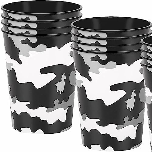 Carpeta 8 Becher * FORTNITE * aus festen Kunststoff für Geburtstag und Mottoparty | 473ml Inhalt, wiederverwendbar | Kinder Party Cups Partybecher von Carpeta