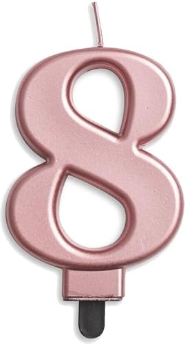 Carpeta Zahlenkerze von 0-9 in Rosegold mit Steckfuß | ca. 10cm x 5,5cm groß | Rose Gold Deko Geburtstag Geburtstagskerze Zahlen Kerze, Farbe: Rosegold, Größe: Zahl 8 Carpeta Zahlenkerze von 0-9 in Rosegold mit Steckfuß | ca. 10cm x 5,5cm groß | Rose Gold Deko Geburtstag Geburtstagskerze Zahlen Kerze, Farbe: Rosegold, Größe: Zahl 8 von Carpeta
