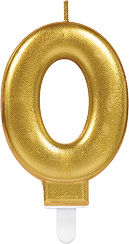 Zahlenkerze * ZAHL 0 * in GOLD mit Steckfuß | ca. 10cm x 6cm groß | Deko Goldene Hochzeit Jubiläum Geburtstagskerze Kerze Geburtstag Zahlenkerze * ZAHL 0 * in GOLD mit Steckfuß | ca. 10cm x 6cm groß | Deko Goldene Hochzeit Jubiläum Geburtstagskerze Kerze Geburtstag von Carpeta