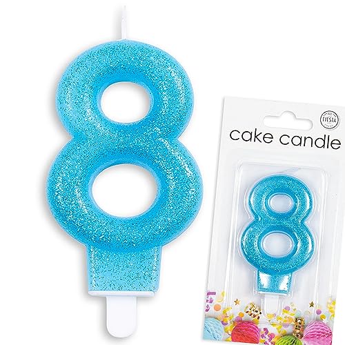 Zahlenkerze von 0-9 in Blau mit Steckfuß | Zahlenkerze, ca. 9cm x 4,5cm groß | Babyblau Deko Geburtstag Geburtstagskerze Zahlen Kerze, Farbe: Blau, Größe: Zahl 8 Zahlenkerze von 0-9 in Blau mit Steckfuß | Zahlenkerze, ca. 9cm x 4,5cm groß | Babyblau Deko Geburtstag Geburtstagskerze Zahlen Kerze, Farbe: Blau, Größe: Zahl 8 von Carpeta