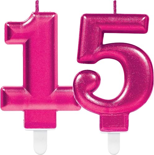 Zahlenkerze von Zahl 0 bis 9 in Pink mit Steckfuß | ca. 9cm x 5,5cm groß | Rosa Magenta Deko Geburtstag Geburtstagskerze Zahlen Kerze, Farbe: Pink, Größe: Zahl 15 Zahlenkerze von Zahl 0 bis 9 in Pink mit Steckfuß | ca. 9cm x 5,5cm groß | Rosa Magenta Deko Geburtstag Geburtstagskerze Zahlen Kerze, Farbe: Pink, Größe: Zahl 15 von Carpeta
