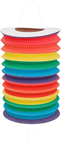 Zuglaternen aus Papier als Deko für Geburtstag, Party und Gartenparty | Ø16cm, Höhe 20cm, mit Metallbügel | Papierlaterne Laterne Lampion Partydeko, Farbe: Regenbogen Zuglaternen aus Papier als Deko für Geburtstag, Party und Gartenparty | Ø16cm, Höhe 20cm, mit Metallbügel | Papierlaterne Laterne Lampion Partydeko, Farbe: Regenbogen von Carpeta