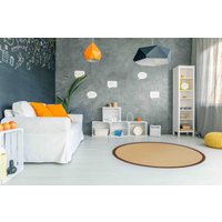 carpetfine Sisalteppich "Sisal", rund, 5 mm Höhe, mit farbiger Bordüre, Anti-Rutsch Rückseite von Carpetfine