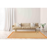 carpetfine Sisalteppich "Sisal", rechteckig, 5 mm Höhe, mit farbiger Bordüre, Anti Rutsch Rückseite carpetfine Sisalteppich "Sisal", rechteckig, 5 mm Höhe, mit farbiger Bordüre, Anti Rutsch Rückseite von Carpetfine