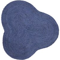 carpetfine Teppich "Alia Juteteppich", wolkenförmig, 10 mm Höhe, handgewebt aus Jute, Naturteppich, Sonderform blau, Boho Style, uni von Carpetfine