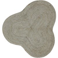 carpetfine Teppich "Alia Juteteppich", wolkenförmig, 10 mm Höhe, handgewebt aus Jute, Naturteppich, Sonderform blau, Boho Style, uni von Carpetfine