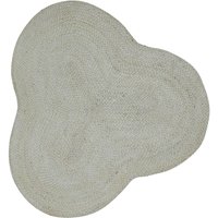 carpetfine Teppich "Alia Juteteppich", wolkenförmig, 10 mm Höhe, handgewebt aus Jute, Naturteppich, Sonderform blau, Boho Style, uni von Carpetfine