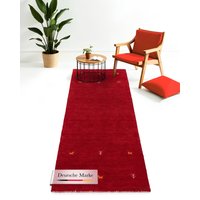 carpetfine Wollteppich "Gabbeh Uni, auch als Läufer und Rund erhältlich" rechteckig 15 mm Höhe reine Wolle, handgewebt, Gabbeh Loom Tiermotiv, große Farbauswahl von Carpetfine