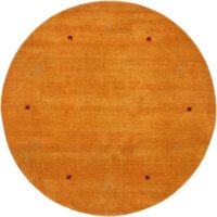 carpetfine Wollteppich "Gabbeh Uni", rund, 15 mm Höhe, reine Wolle handgewebt, Gabbeh Tiermotiv warmes Raumklima viele Größen von Carpetfine