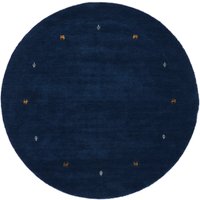 carpetfine Wollteppich "Gabbeh Uni", rund, 15 mm Höhe, reine Wolle handgewebt, Gabbeh Tiermotiv warmes Raumklima viele Größen von Carpetfine