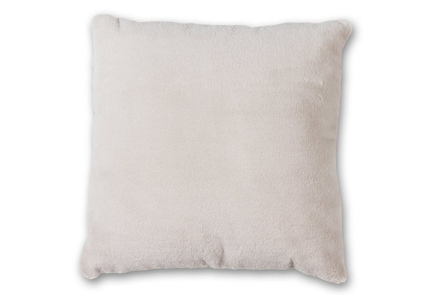 Carpetia Dekokissen Flauschig warmes Kissen mit waschbarem Bezug in beige von Carpetia