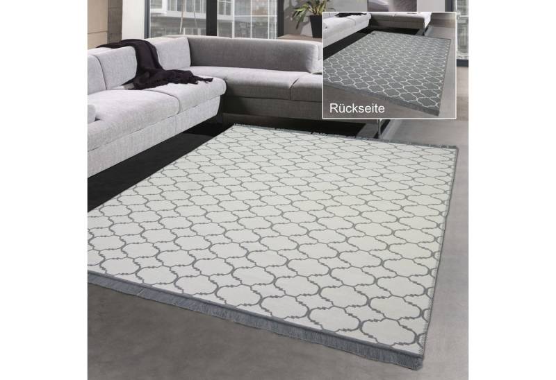 Carpetia Outdoorteppich Modern gemusterter Designerteppich, beidseitig nutzbar, rechteckig, Höhe: 10 mm von Carpetia