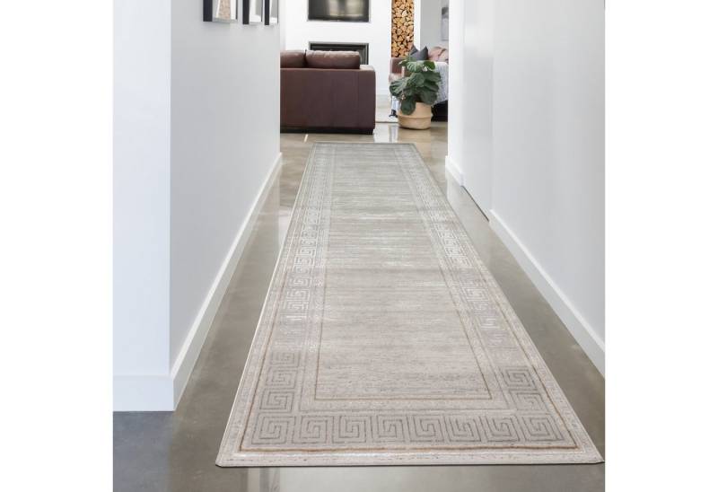 Carpetia Teppich Schlichter Orientteppich mit Verzierungen in grau gold, rechteckig, Höhe: 8 mm Carpetia Teppich Schlichter Orientteppich mit Verzierungen in grau gold, rechteckig, Höhe: 8 mm von Carpetia