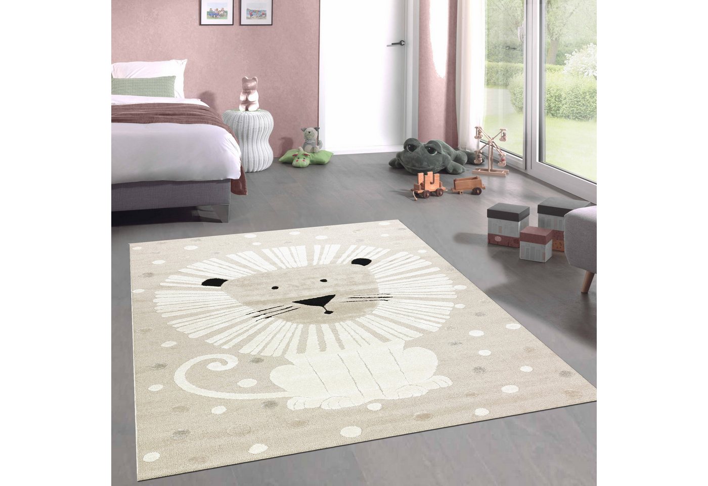 Carpetia Kinderteppich Kinderzimmer Spielezimmer Teppich 3d-Effekt Löwenmuster Beige, rechteckig Carpetia Kinderteppich Kinderzimmer Spielezimmer Teppich 3d-Effekt Löwenmuster Beige, rechteckig von Carpetia