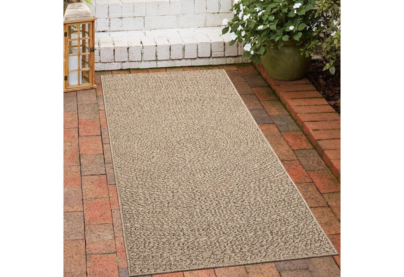 Outdoorteppich In- und Outdoor Teppich für Küche, Esszimmer oder Terrasse, Carpetia, rechteckig, Höhe: 5 mm von Carpetia