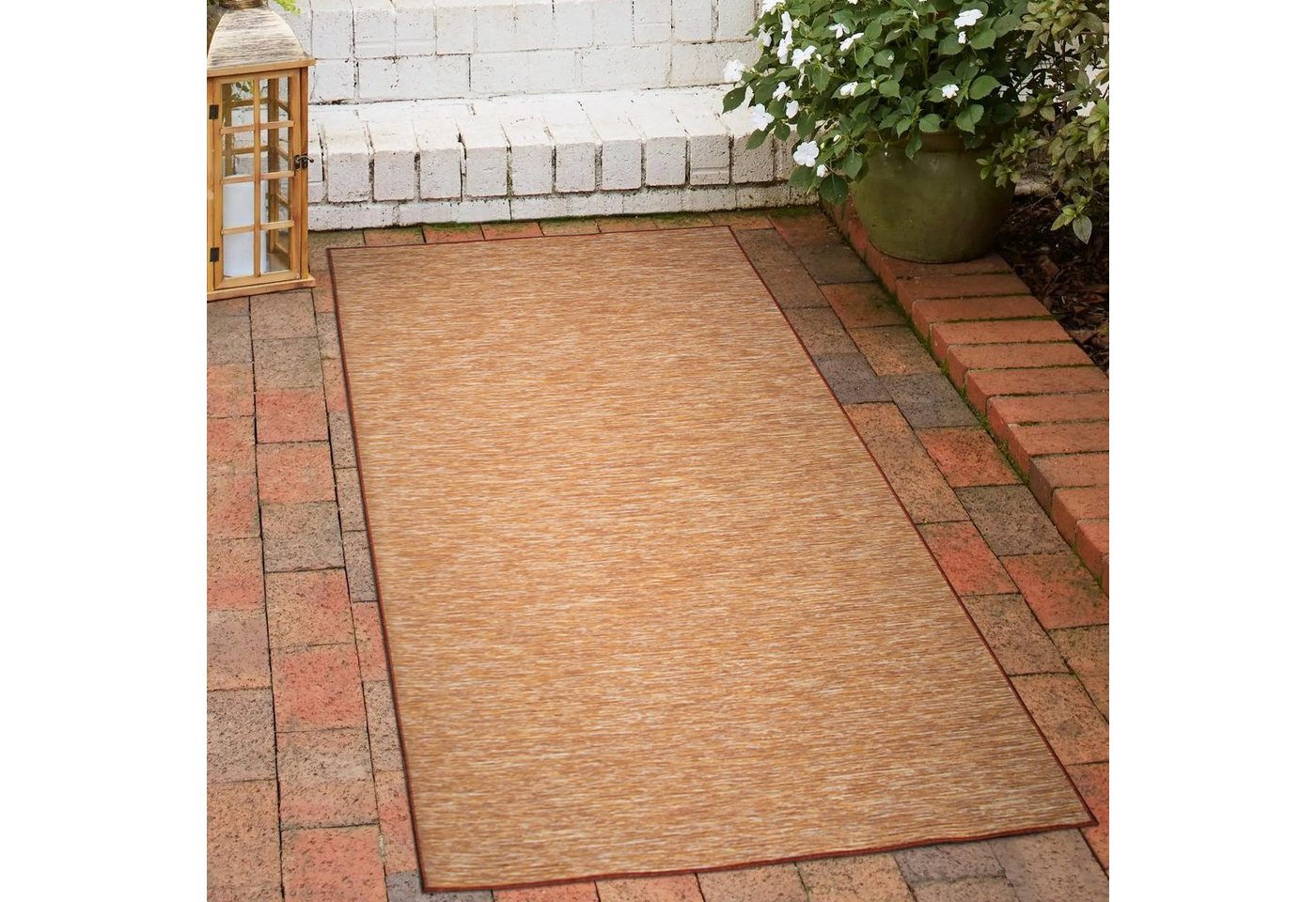 Outdoorteppich Teppich Innenbereich und Außenbereich meliert Sisaloptik Terra, Carpetia, rechteckig, Höhe: 5 mm, beidseitig verwendbar von Carpetia