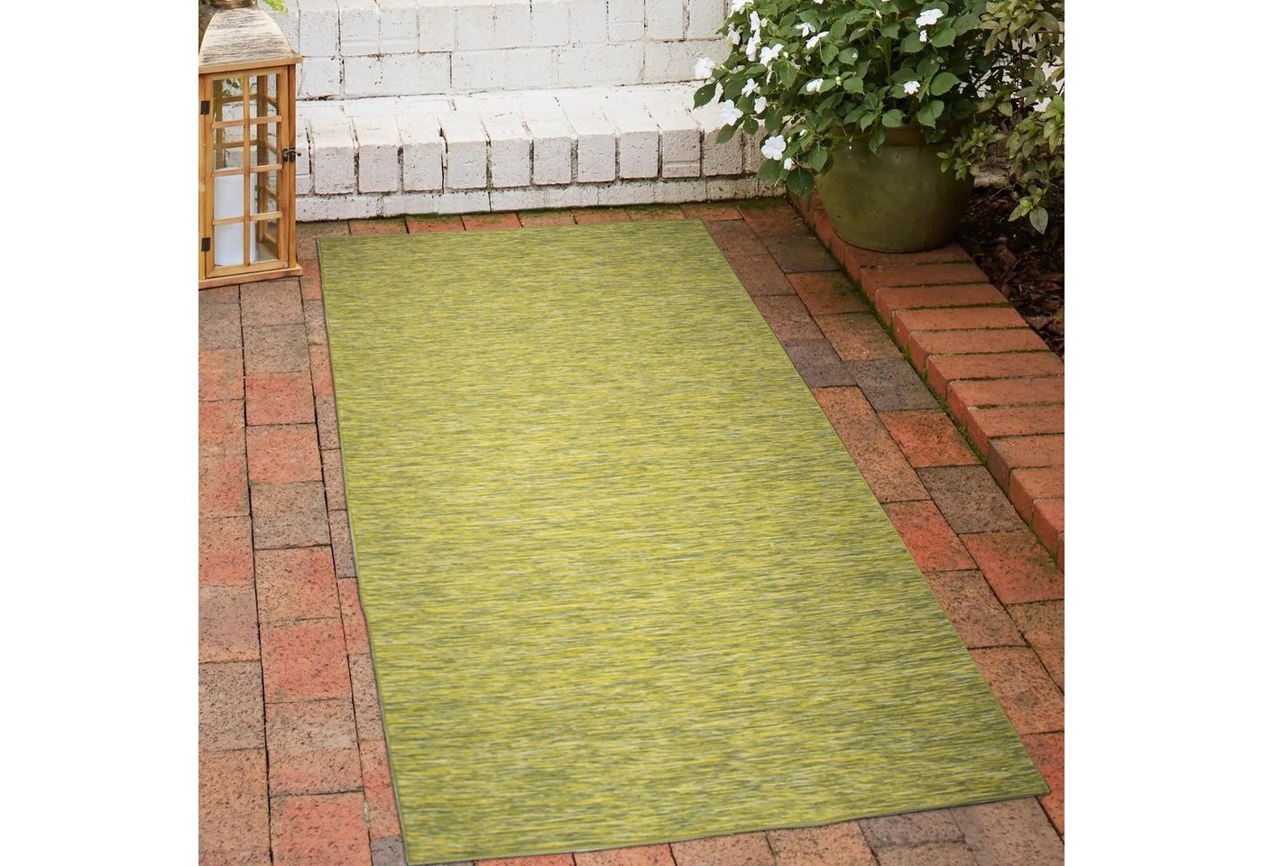 Teppich Teppich Innen- und Außenbereich Sisaloptik beidseitig nutzbar in Grün, Carpetia, rechteckig, Höhe: 5 mm, beidseitig nutzbar von Carpetia