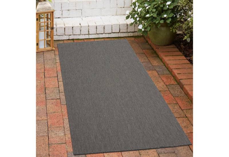 Carpetia Teppich Dunkel-klassischer Sisal Teppich In- & Outdoor in anthrazit, rechteckig, Höhe: 1 mm von Carpetia