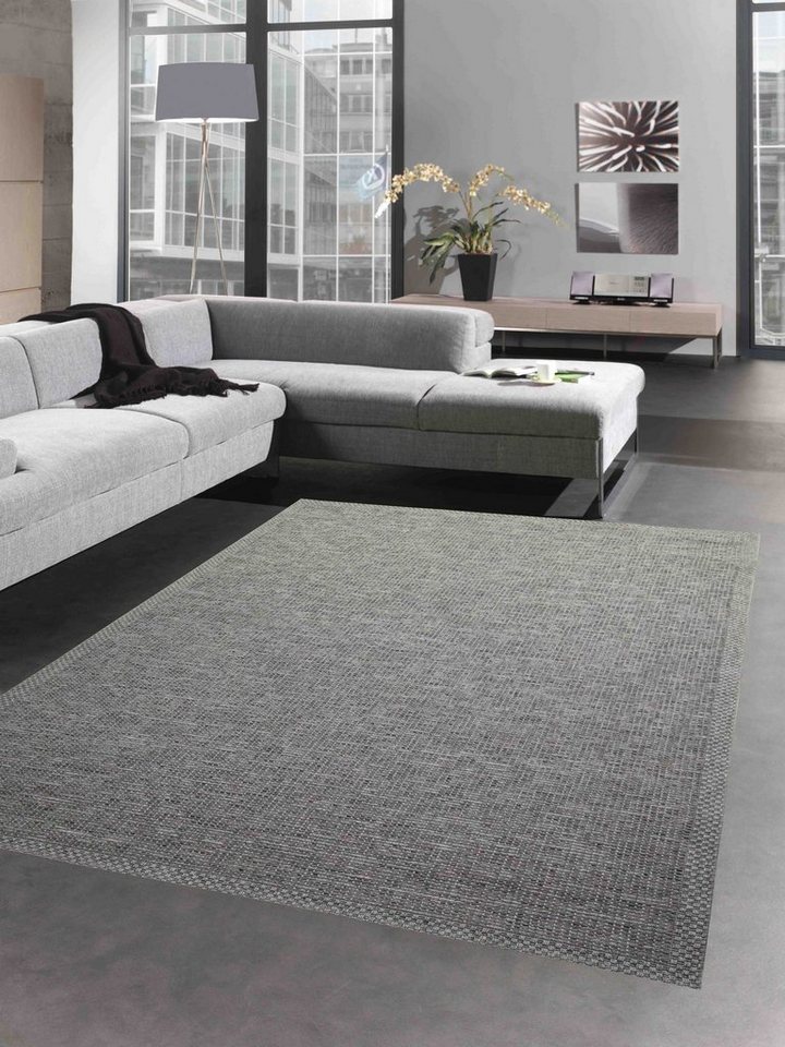 Teppich Indoor & Outdoor Teppich Sisal Optik - grau, Carpetia, rechteckig, Höhe: 8 mm von Carpetia