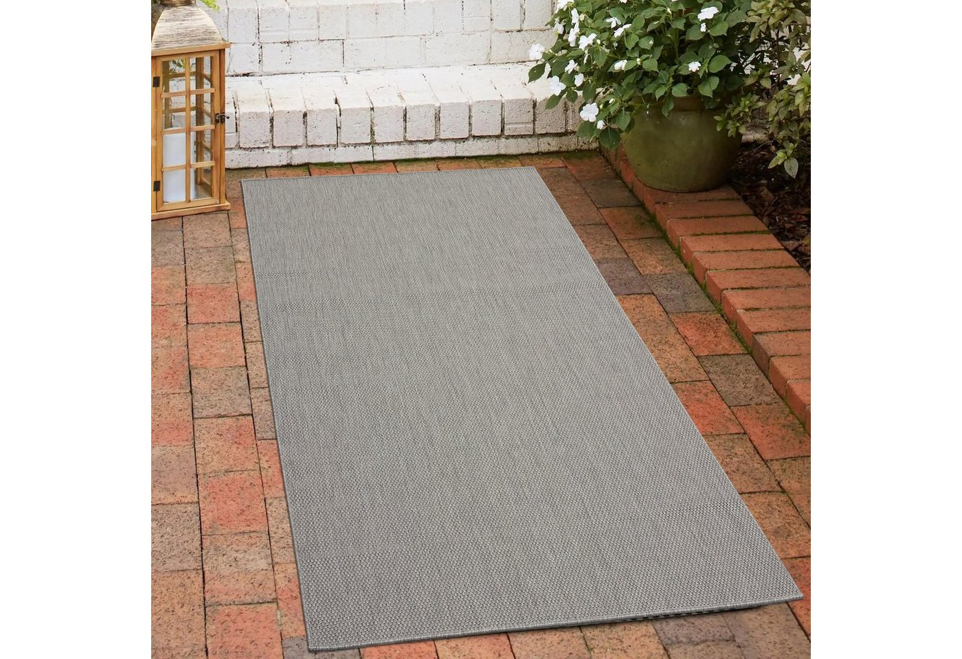 Teppich Sisal Flachgewebeteppich In- & Outdoor Unidesign in grau, Carpetia, rechteckig, Höhe: 1 mm von Carpetia