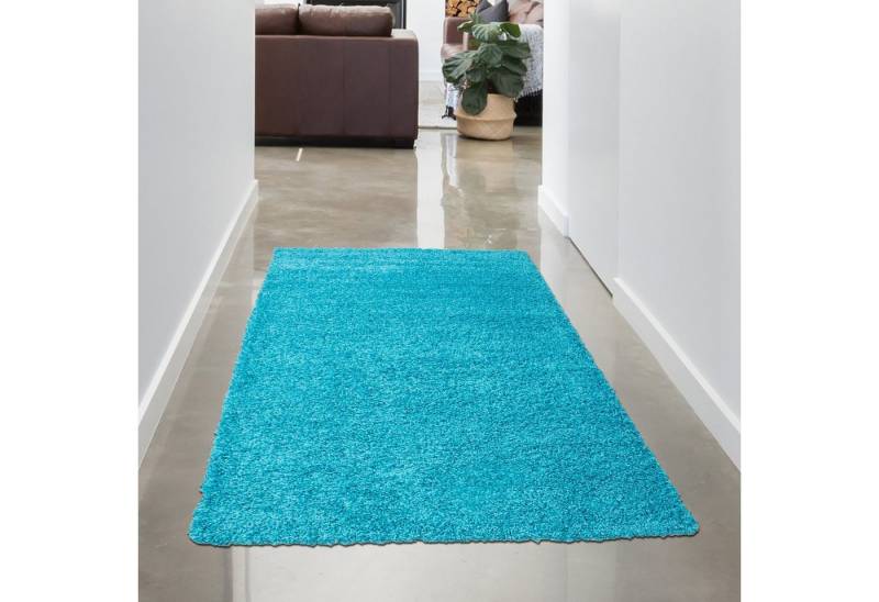 Carpetia Teppich Spaghetti Teppich kuschelig warm in türkis, rechteckig, Höhe: 30 mm Carpetia Teppich Spaghetti Teppich kuschelig warm in türkis, rechteckig, Höhe: 30 mm von Carpetia