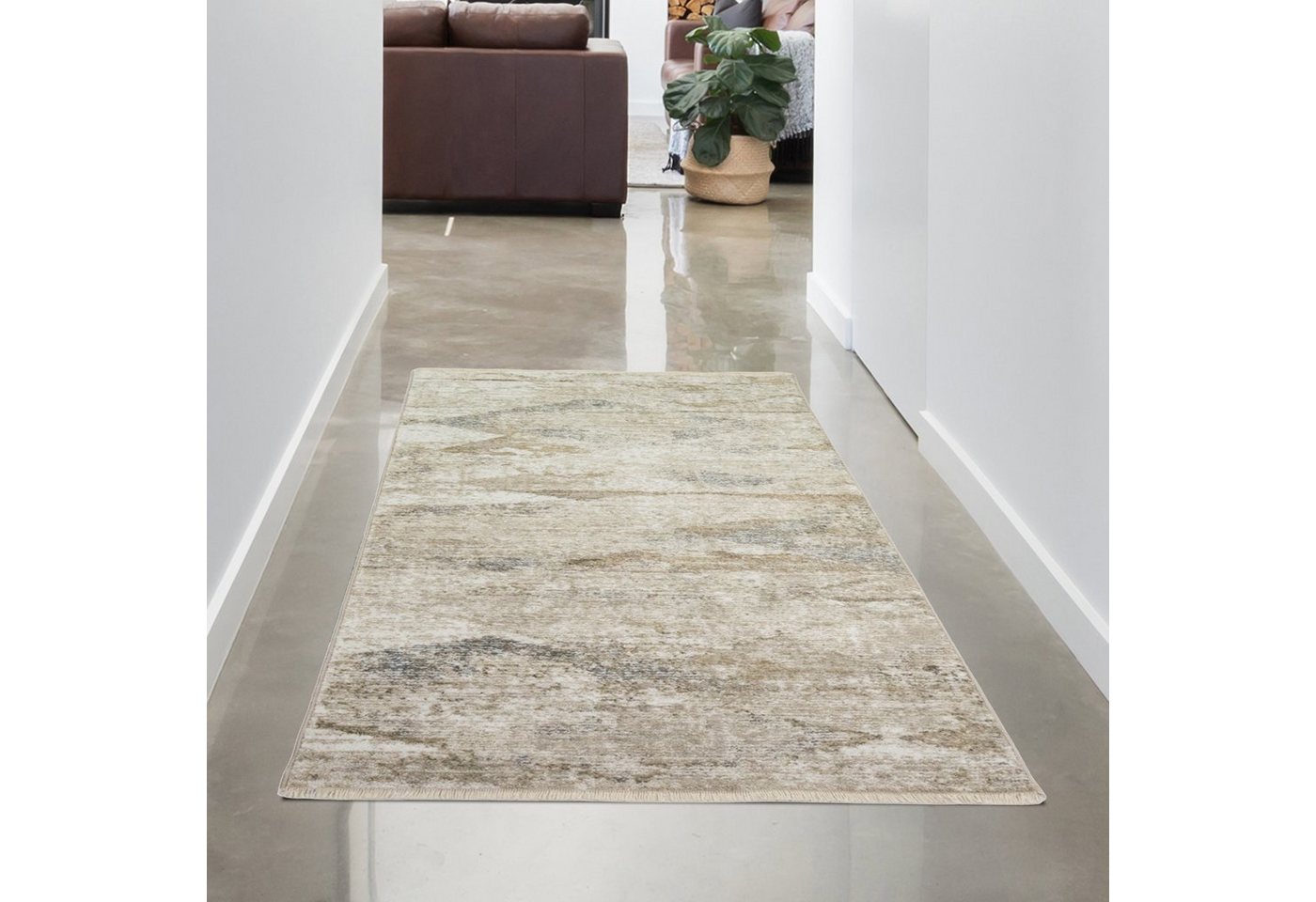 Teppich Teppich für Wohn- & Schlafzimmer mit abstraktem Rauten Design, Carpetia, rechteckig, Höhe: 10 mm von Carpetia
