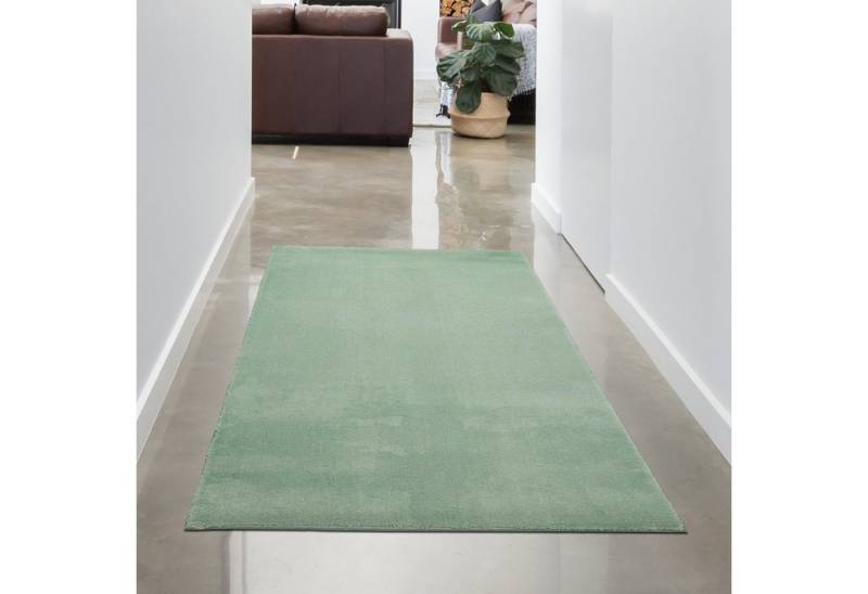 Carpetia Teppich Wohnzimmer Shaggy Teppich mit weichem Hochflor in grün, rechteckig, Höhe: 18 mm von Carpetia
