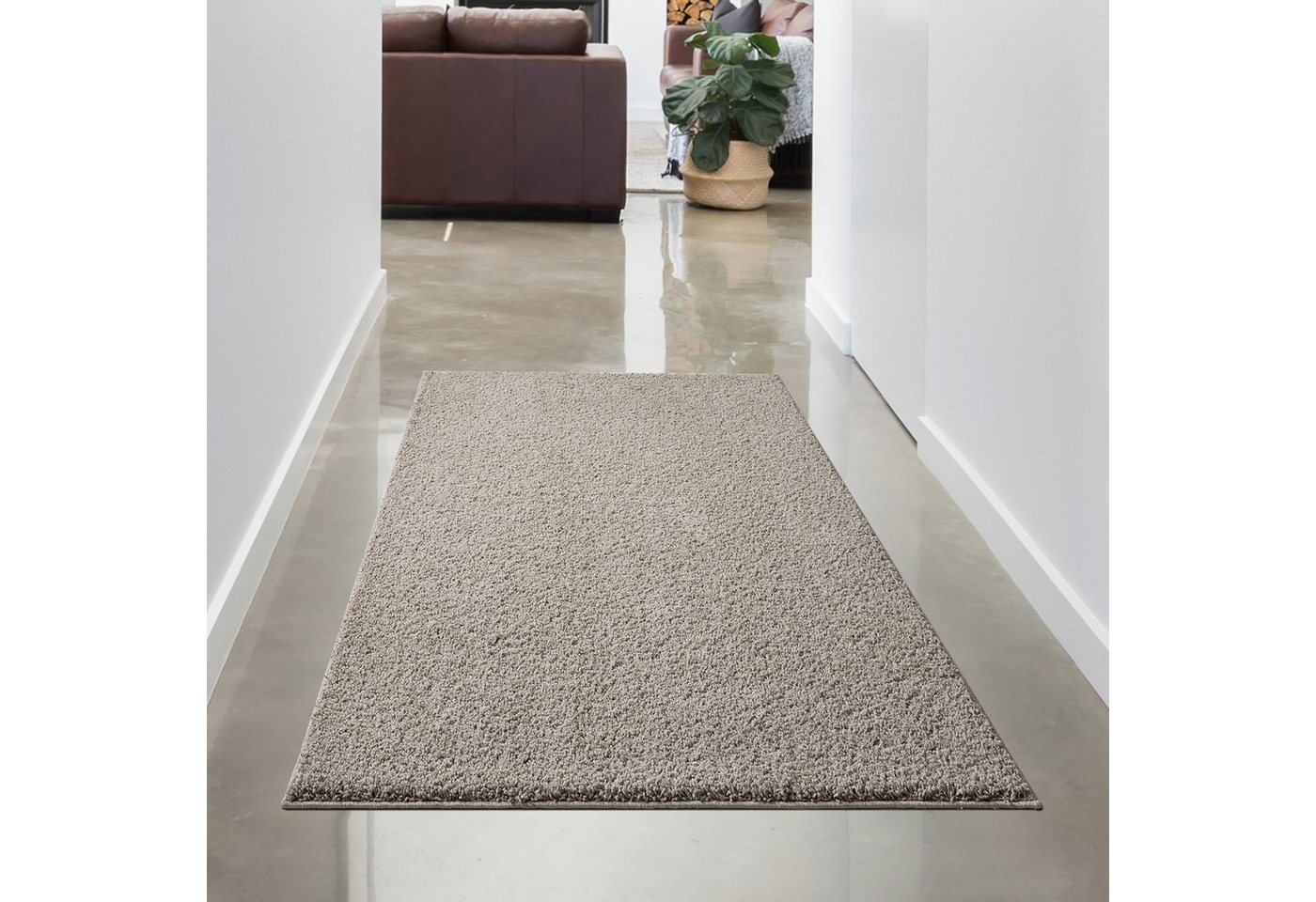 Teppich Wohnzimmer Teppich flauschig warm • in sand, Carpetia, rechteckig, Höhe: 30 mm von Carpetia