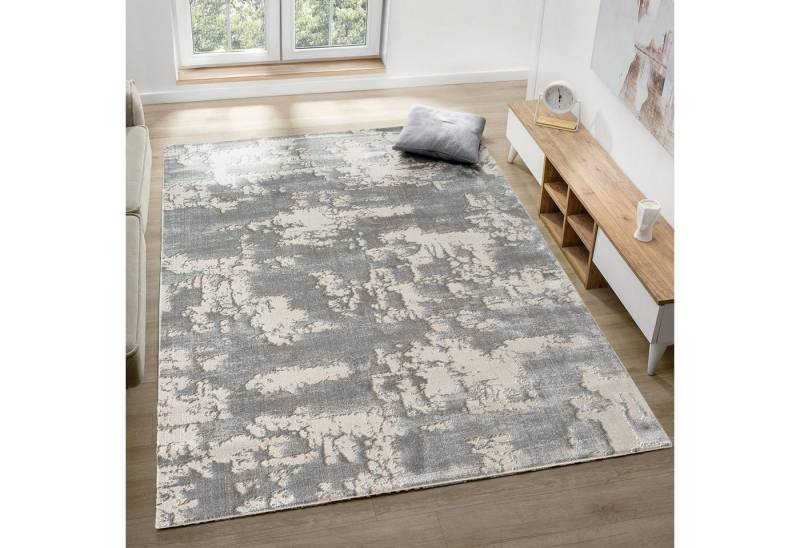 Carpetilla Designteppich Teppich Wohnzimmer Schlafzimmer abstrakt Muster modern Cream, Rechteckig, Höhe: 10 mm, wohnzimmer schlafzimmer oko text robust von Carpetilla