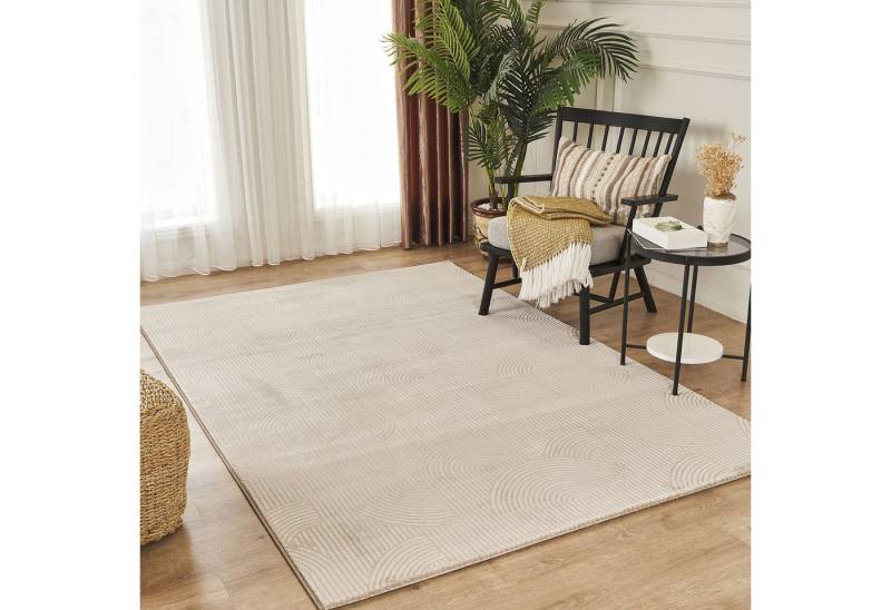 Carpetilla Teppich Teppich Wellenmuster Wohnzimmer Weich Qaulitativ Robust von Carpetilla