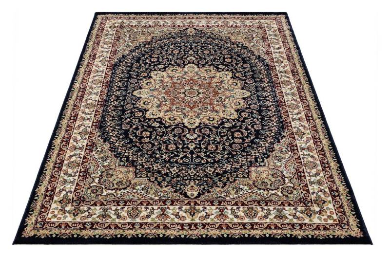 Carpetilla Designteppich Wohnzimmer Teppich Designer Asfahan Orientalische Marineblau, Rechtetig, Höhe: 11 mm, Wohnzimmer Carpetilla Designteppich Wohnzimmer Teppich Designer Asfahan Orientalische Marineblau, Rechtetig, Höhe: 11 mm, Wohnzimmer von Carpetilla