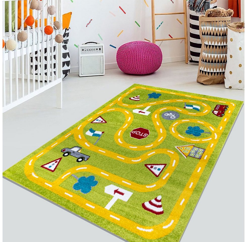 Kinderteppich Kinderteppich Beetro mit Motiv für Jungs, Carpetilla, Höhe: 10 mm, Kinderzimmer von Carpetilla