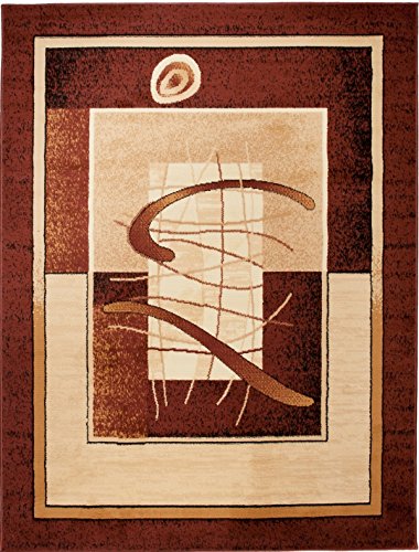 Carpeto Klassisch Teppich Braun 120 x 170 cm Bordüre Muster Kurzflor Verona Kollektion von Carpeto Rugs