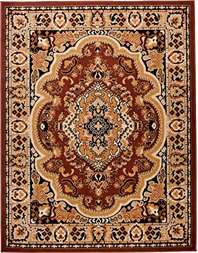 Carpeto Orientteppich Teppich Braun 100 x 200 cm Medaillon Muster Kurzflor Verona Kollektion von Carpeto Rugs