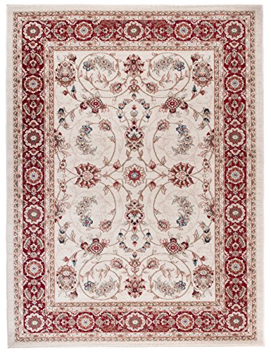 Carpeto Orientteppich Teppich Creme 120 x 170 cm Ornamente Klassisch Muster - Wohnzimmer Schlafzimmer Esszimmer von Carpeto Rugs