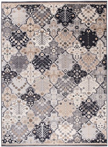 Carpeto Orientteppich Teppich Grau 200 x 300 cm Patchwork Klassisch Muster - Wohnzimmer Schlafzimmer Esszimmer von Carpeto Rugs