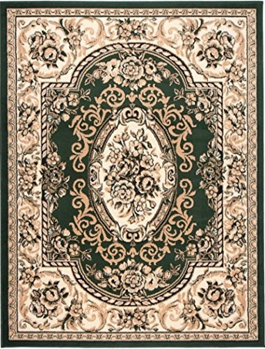 Carpeto Orientteppich Teppich Grün 120 x 170 cm Ornamente Muster Kurzflor Verona Kollektion von Carpeto Rugs