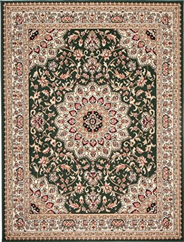 Carpeto Orientteppich Teppich Grün 180 x 250 cm Medaillon Muster Kurzflor Verona Kollektion von Carpeto Rugs