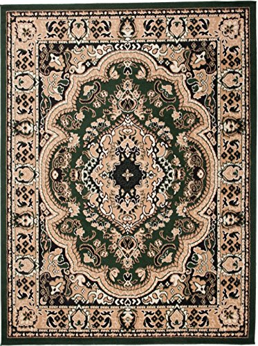 Carpeto Orientteppich Teppich Grün 220 x 300 cm Medaillon Muster Kurzflor Verona Kollektion von Carpeto Rugs
