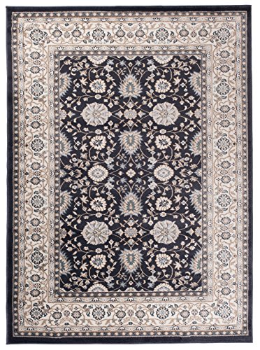 Carpeto Orientteppich Teppich Schwarz 120 x 170 cm Ornamente Klassisch Muster - Wohnzimmer Schlafzimmer Esszimmer von Carpeto Rugs