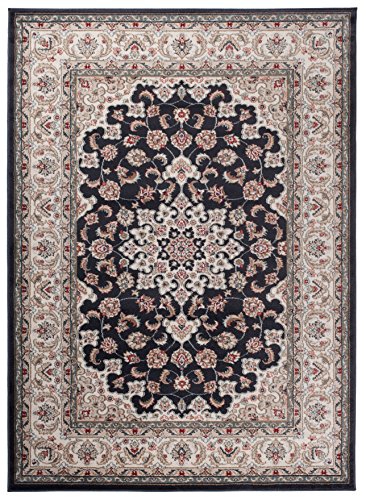 Carpeto Orientteppich Teppich Schwarz 200 x 300 cm Medaillon Klassisch Muster - Wohnzimmer Schlafzimmer Esszimmer von Carpeto Rugs