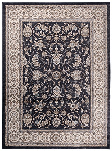 Carpeto Orientteppich Teppich Schwarz 250 x 350 cm Ornamente Klassisch Muster - Wohnzimmer Schlafzimmer Esszimmer von Carpeto Rugs