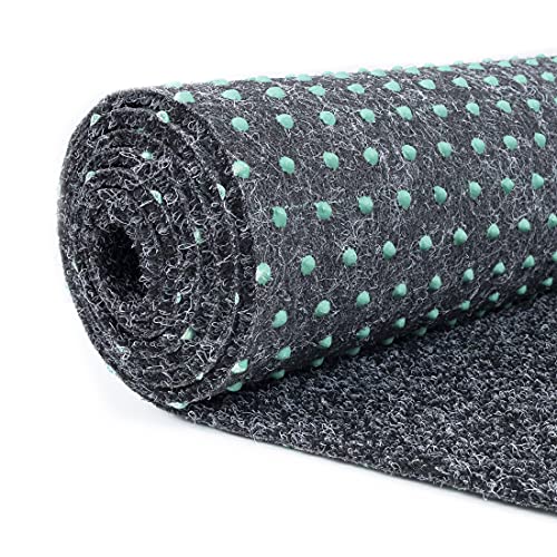 Carpeto Rugs Kunstrasen Balkon Teppich Wasserfest - Kunstrassenteppich Outdoor - Rasenteppich Balkon Meterware mit Noppen - Kunstgras Balkonteppich - Grau - 400 x 800 cm von Carpeto Rugs