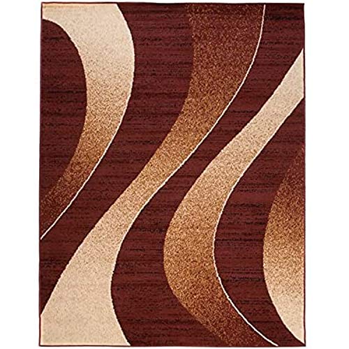 Carpeto Rugs Modern Designer Teppich - Kurzflor - Weich Teppich für Wohnzimmer, Schlafzimmer, Esszimmer - ÖKO-TEX Wohnzimmerteppich - Teppiche - braun - 140 x 200 cm von Carpeto Rugs