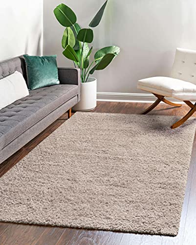Shaggy Teppich Einfarbig - Langflor Hochflor 3 cm - Modern Teppiche fürs Wohnzimmer Schlafzimmer Esszimmer jeden Raum - Rechteckig Viele Farben & Größe - Beige 70 x 300 cm von Carpeto Rugs