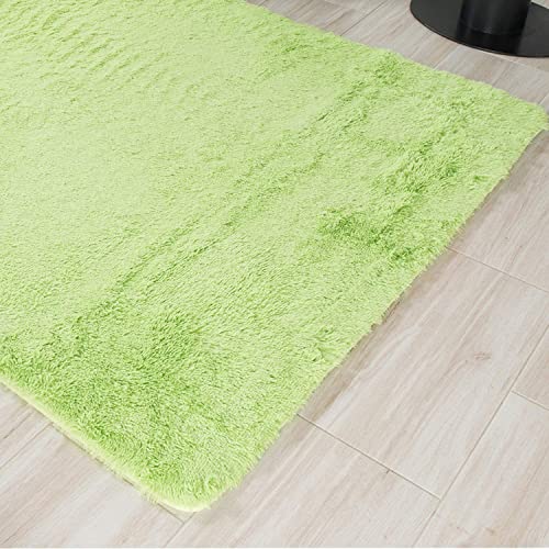 Carpeto Rugs Shaggy Teppich Wohnzimmer Flauschig - Wohnzimmerteppich Modern - Flauschiger Kuschelteppich Hochflor - Weich Langflor Teppich Kinderzimmer, Schlafzimmer - Grün - 160 x 230 cm von Carpeto Rugs