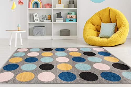 Carpeto Rugs Teppich Kinderzimmer Junge Mädchen - Kinderteppich für Spielzimmer Jugendzimmer - Viele Farben und Größen Pastellfarben Bunt 120 x 170 cm von Carpeto Rugs