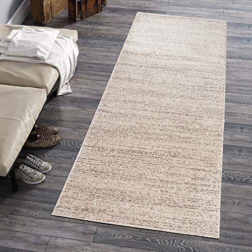 Carpeto Rugs Teppich Läufer Flur - Modern Teppichläufer - Kurzflor, Weich - Flurläufer für Wohnzimmer, Schlafzimmer - Teppiche - Meterware - Creme - 100 x 150 cm von Carpeto Rugs